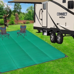 B-USA Outdoor Patio rugs, Awning Mats, RV patio mats Clearance Green 6x9,9x12,9x18 feet-verify all info to avoid returns.