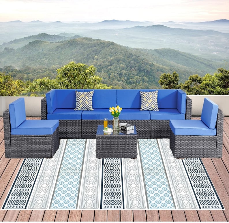 Plastic Straw Outdoor Patio Rugs Lowest Prices on Etsy