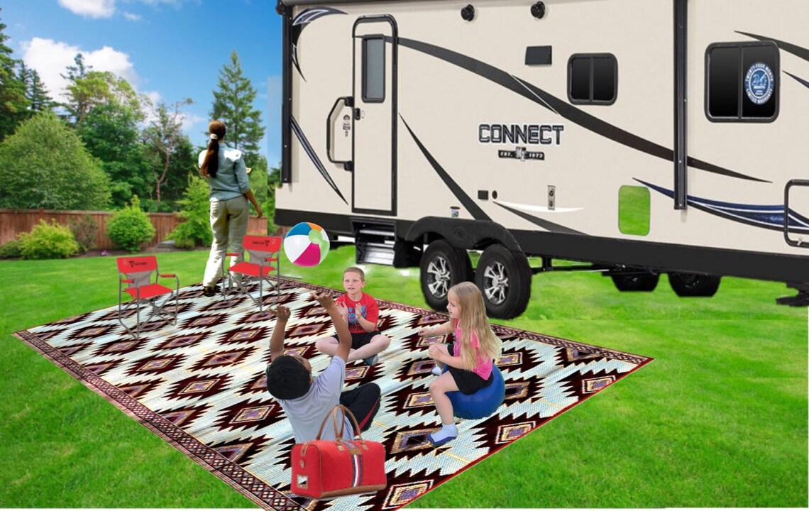 BUSA Camping Rug Recycled Plastic Straw Rug Outdoor Patio Etsy