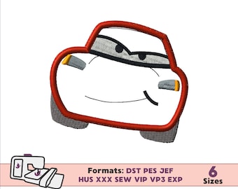 LIGHTNING MCQUEEN APPLIQUE design embroidery  machine design pattern Carsy Applique Embroidery Design Lightning McQueen Cars Applique Design