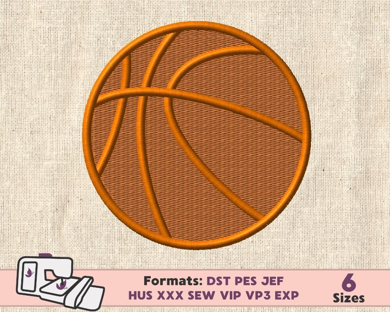 SPORT EMBROIDERY DESIGN Basketball Embroidery Design Sport Etsy