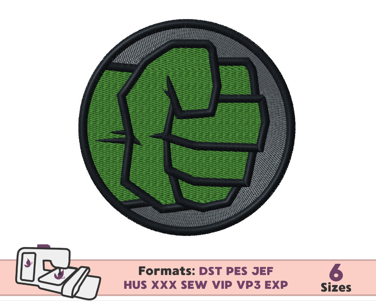 HULK EMBROIDERY DESIGN, Superhero Embroidery Design, Hulk Super Hero ...