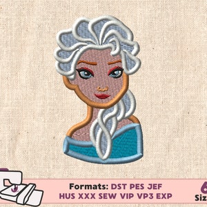 PRINCESS EMBROIDERY DESIGN, elsa frozen machine embroidery design, princess elsa embroidery design, frozen olaf elsa embroidery winter elsa