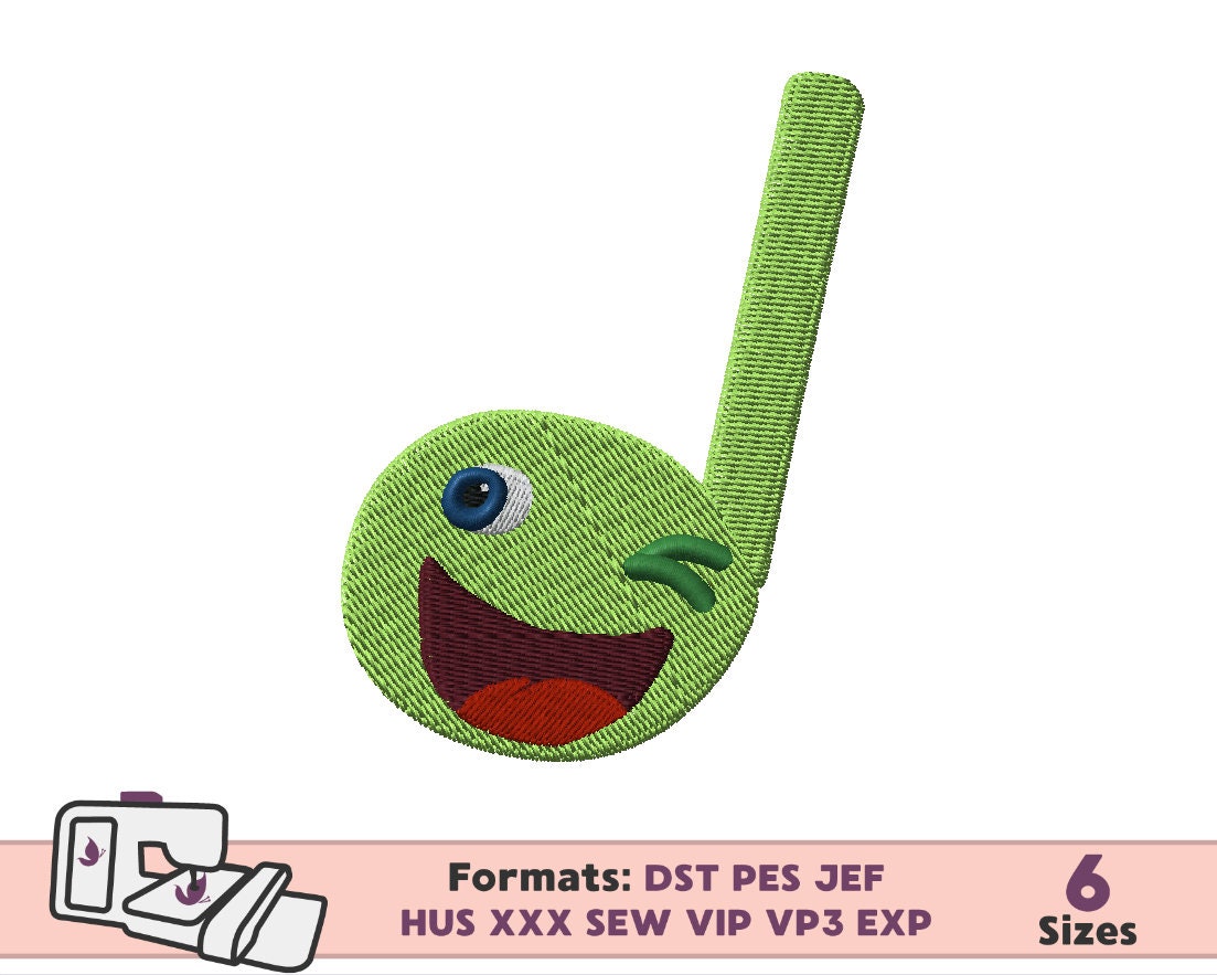 MUSIC NOTE EMBROIDERY Design Baby Embroidery Machine Etsy