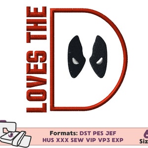 DEADPOOL APPLIQUE DESIGN, deadpool superhero applique embroidery design, superhero deadpool embroidery applique design