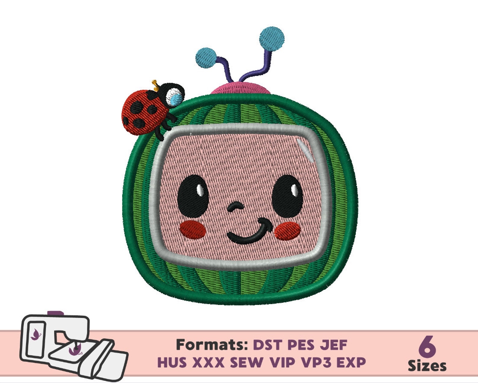 Cocomelon embroidery design pes  design talk Cocomelon embroidery design pes  design talk