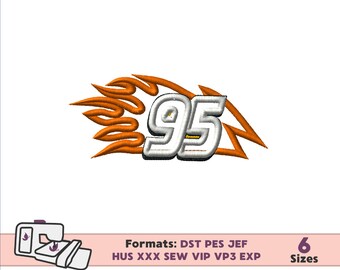 LIGHTNING MCQUEEN APPLIQUE design embroidery  machine design pattern Carsy Applique Embroidery Design Lightning McQueen Cars Applique Design
