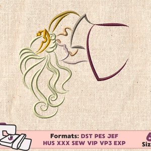 PRINCESS Aurora EMBROIDERY DESIGN, Sleeping Beauty machine embroidery design, Maleficient fairy fauna flora Merryweather embroidery design