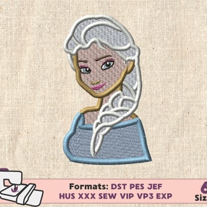 PRINCESS EMBROIDERY DESIGN, elsa frozen machine embroidery design, princess elsa embroidery design, frozen olaf elsa embroidery winter elsa