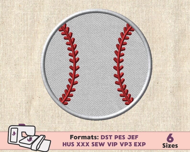 BASEBALL APPLIQUE DESIGN Sport Embroidery Machine Applique Etsy