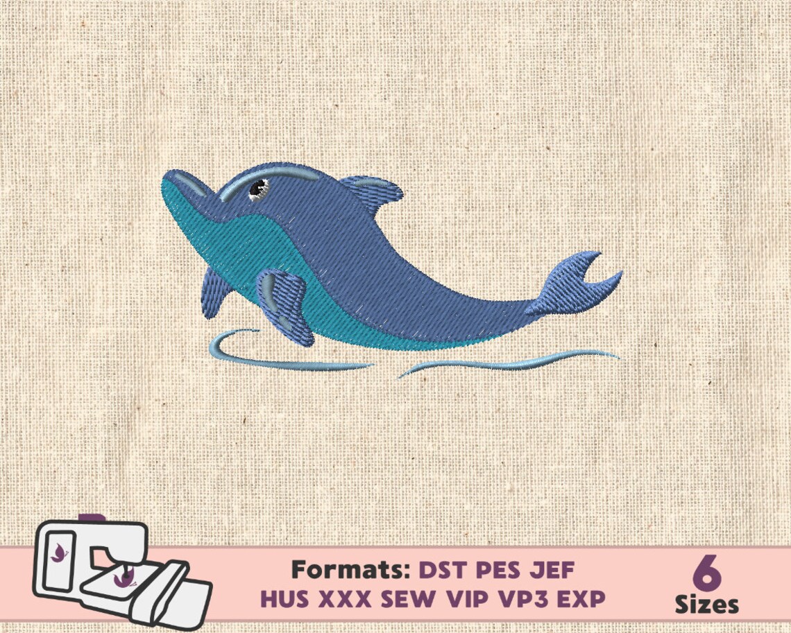 DOLPHIN EMBROIDERY DESIGN sea animal embroidery machine Etsy Dolphins pair of dolphins embroidery machine embroidery