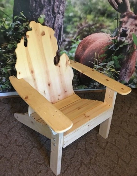 Michigan Adirondack Chair Outdoor Furniture Etsy