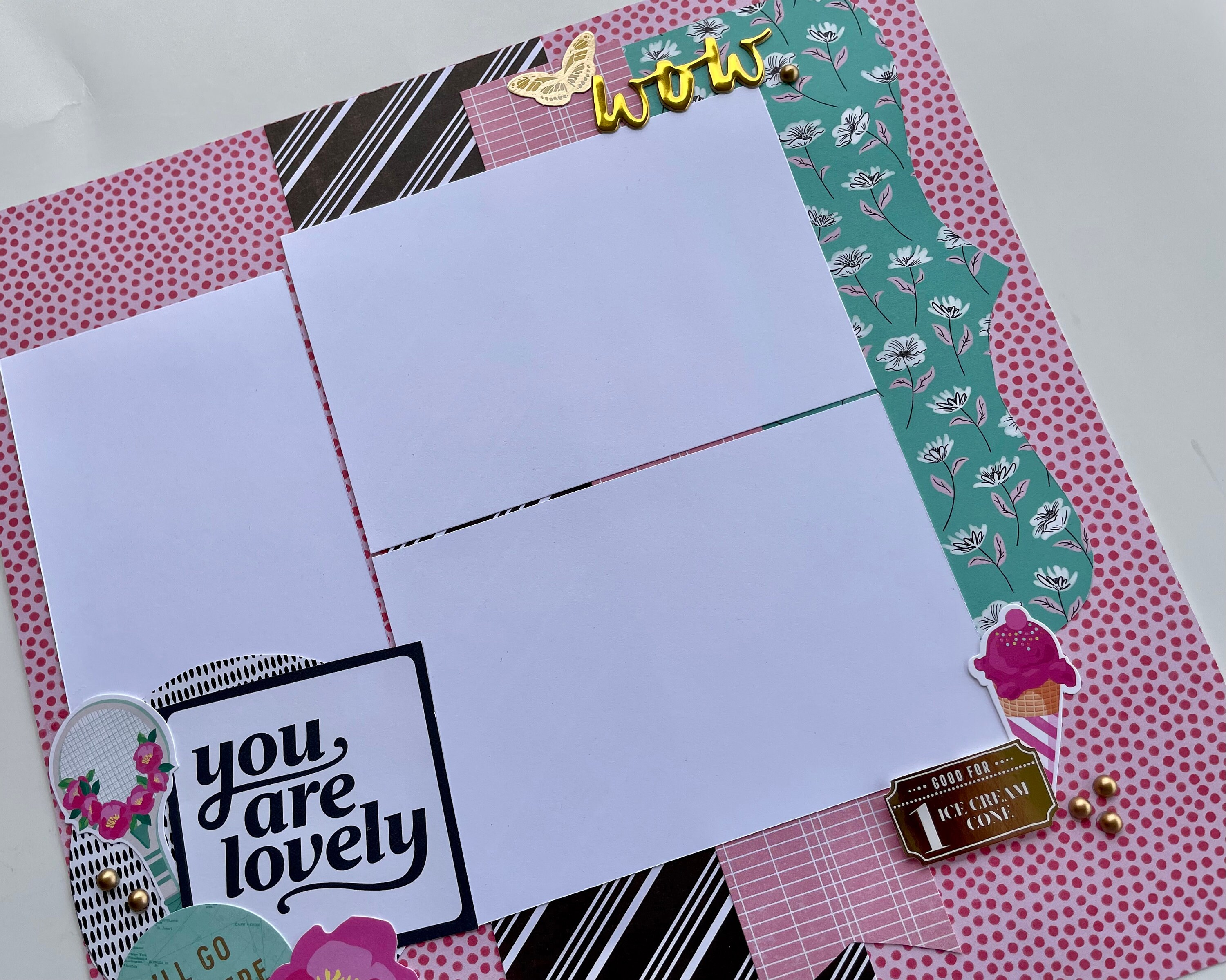 Premade Scrapbook Layout. Two Pages, 12 X 12 - Etsy