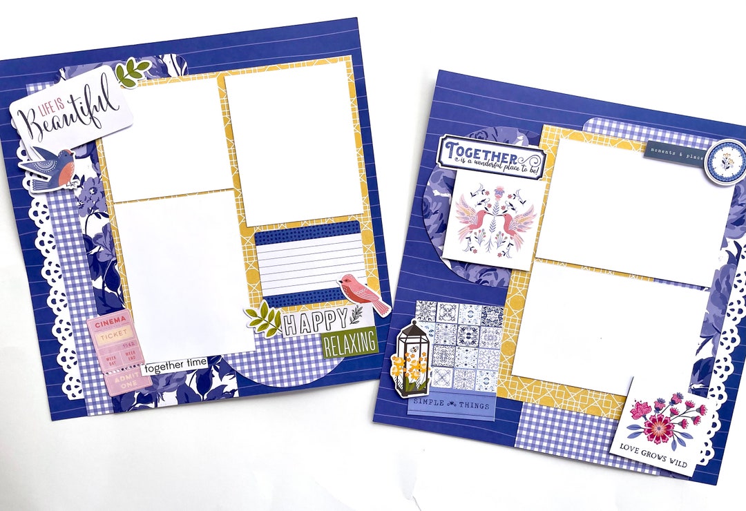Premade Scrapbook Layout, Two 12 X 12 Pages - Etsy