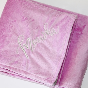 Monogrammed Quatrefoil Blanket, Lavender and Gray Minky Blanket, Minky Quatrefoil Blanket, Personalized Baby Blanket, Purple Baby Blanket