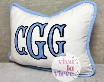 Almohada de reliquia / Almohada con monograma / Almohada personalizada / Almohada con inicial / Funda de almohada con inicial / Almohada personalizada / Decoración de guardería