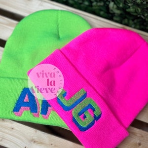 Beanie, Hat, Winter Hat, Smiley Face Hat, Custom Hat, Custom Beanie, Embroidered Beanie, Custom Embroidered Beanie