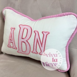Custom Monogram Pillow Cover | Embroidery Gift for Couple | Initial Wedding Monogram, New Home Housewarming Gift | Nursery Decor | Baby Gift
