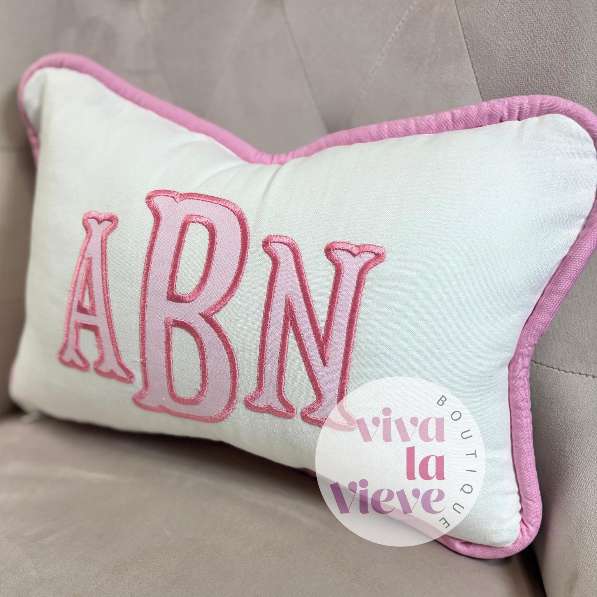 Custom Monogram Pillow Cover | Embroidery Gift for Couple | Initial Wedding Monogram, New Home Housewarming Gift | Nursery Decor | Baby Gift
