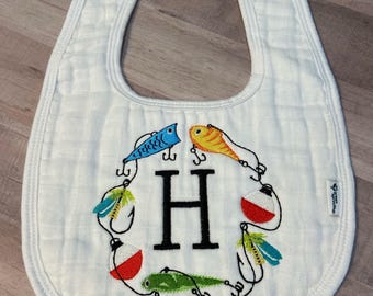 Fishing Lure Frame Embroidery Design