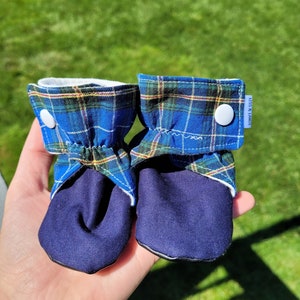 Tartan baby booties outlet