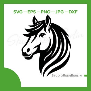 Pferd Plotterdatei SVG digitaler Download, Pferd svg dxf eps png, Pferd Silhouette svg, Pferd Laserdatei, Pferd cricut cutting file, Pferd