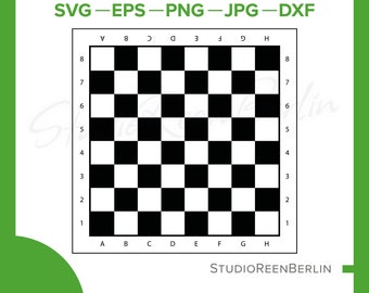 Jogo de xadrez, tabuleiro de xadrez, arquivo laser, plotter, modelo de impressão, png, eps, svg, download