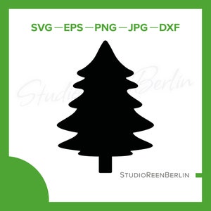 Christmas tree svg, Christmas tree cutting file, Christmas tree svg jpg dxf png eps, Christmas tree silhouette instant download, Tree Cutting file