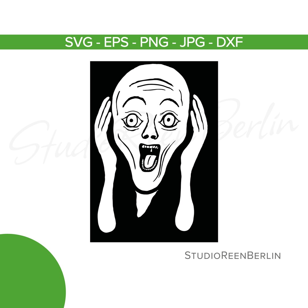 Scream Svg Scream Vector Scream Eps Svg Jpg Dxf Png Scream - Etsy