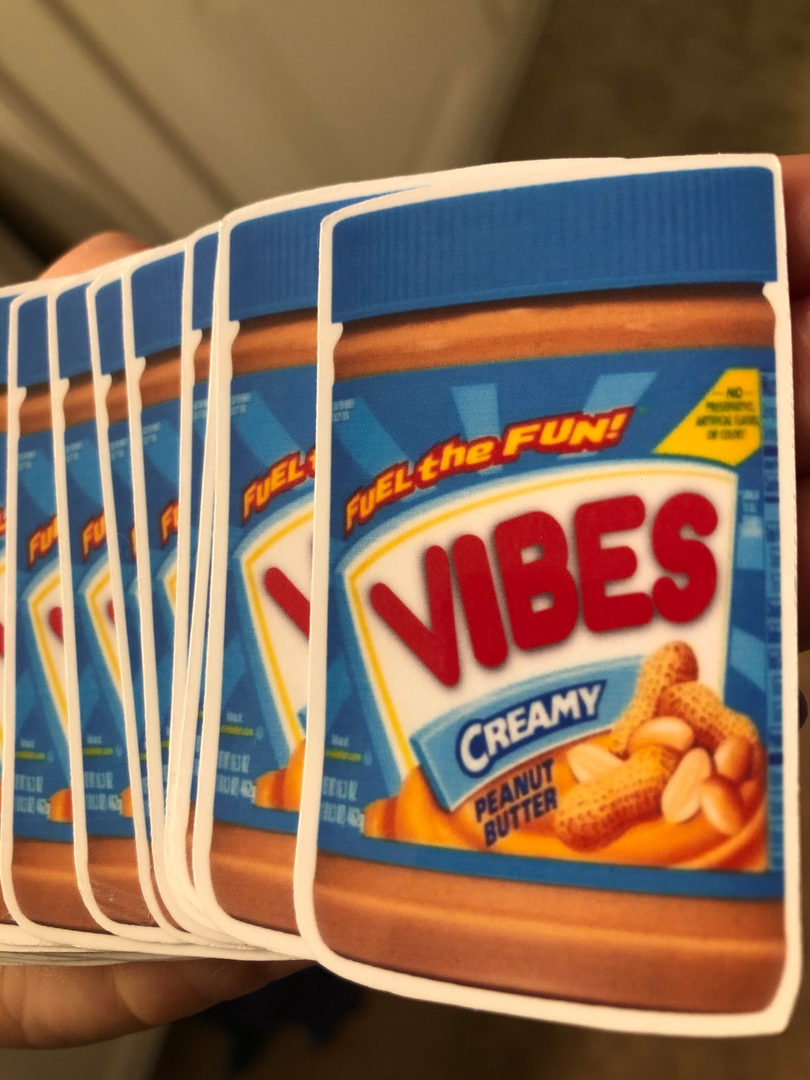 Peanut Butter Vibes Sticker Etsy