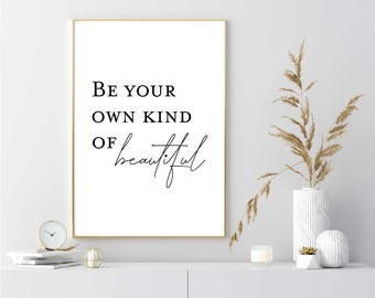 Inspirational Quote Print – Black & White Typography (Digital Download)