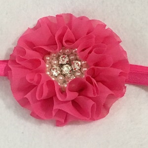 Girls Headbands, Photo Props, Head accessories, Hair accessories - Beaded Flower Headband