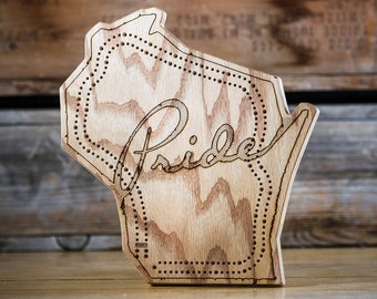 Wisconsin Cribbage Board - Pride