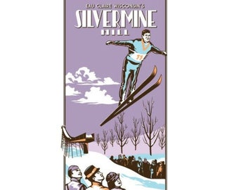 Vintage Tourism Poster - Silvermine Ski Hill
