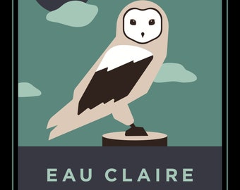 Eau Claire Animal Series Print - Owl