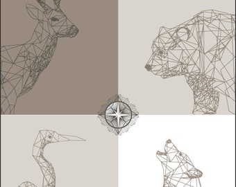 Impresión de geo animales