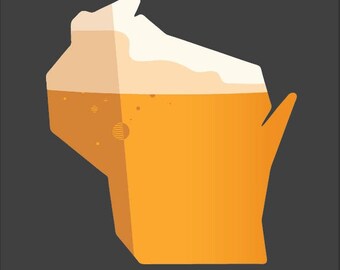 Drink Local Wisconsin Beer Poster Print