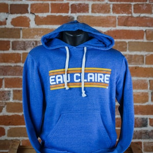 Retro Blue Eau Claire Hoodie