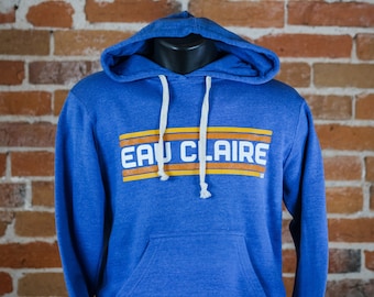 Retro Blue Eau Claire Hoodie