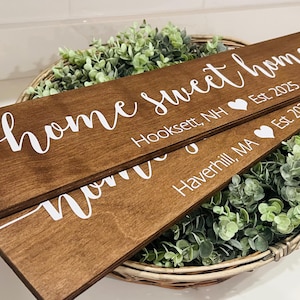 Home sweet home. Home sweet home decor. Established sign. Established decor. Wedding gift. Home sweet home sign. Established gift.