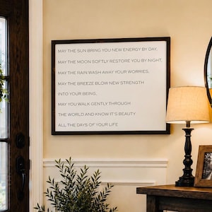 Apache Blessing Farmhouse Sign | Inspirational Wall Decor | Rustic Framed Wooden Sign | Native Blessing Quote | Farmhouse Home Decor