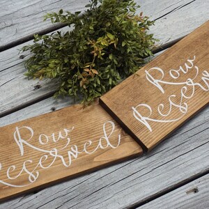 Row Reserved wedding sign. Reserved sign. Wedding prop. Wedding sign. Wood sign. Reserved wood sign. Wedding decor. image 3