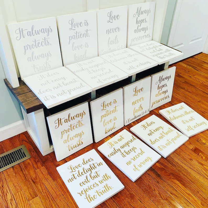 Wedding Aisle Decor. Love is Patient Love is Kind. Wedding Etsy