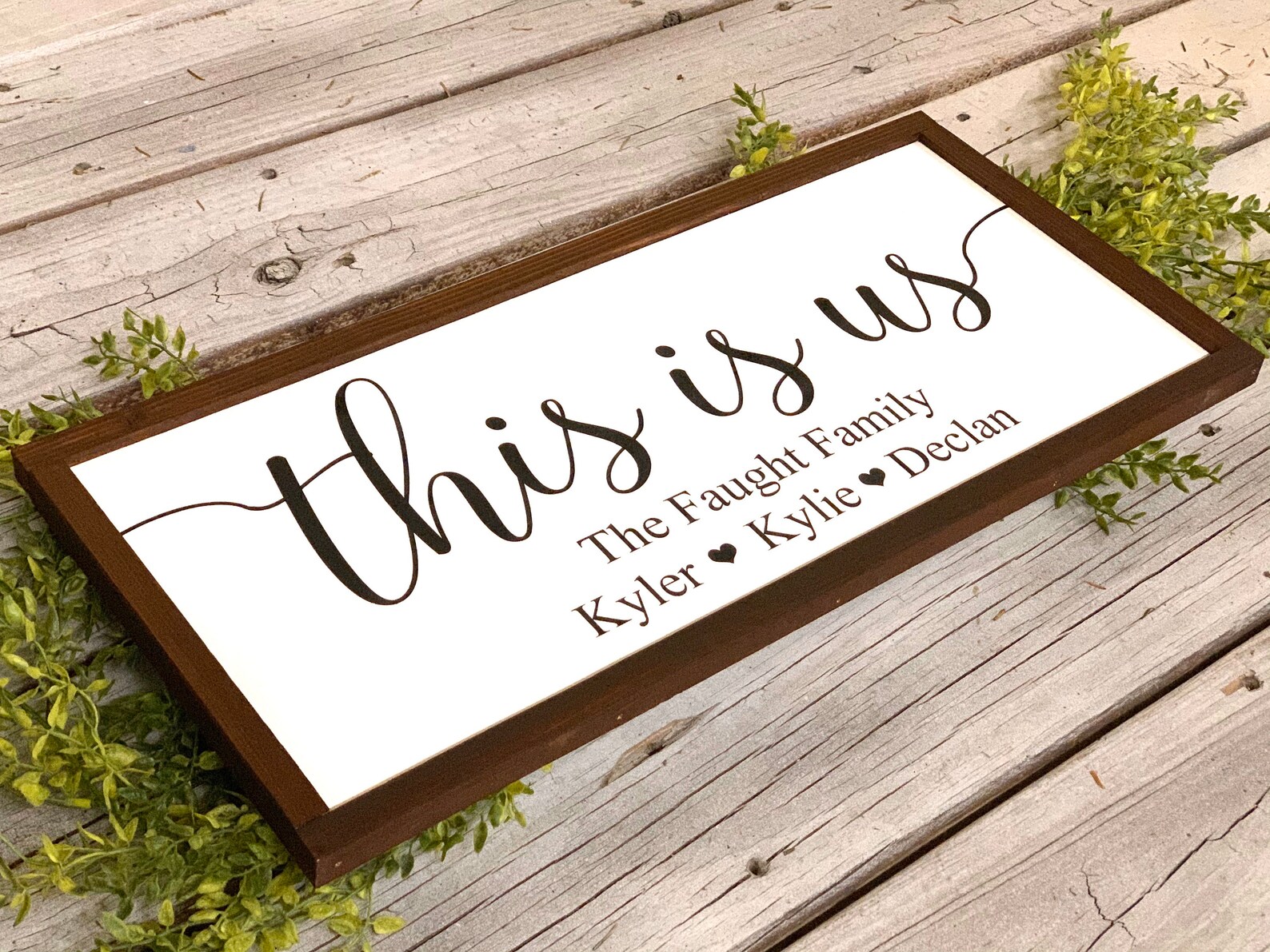 This is us farmhouse sign. Gift for mom. Personalized Etsy