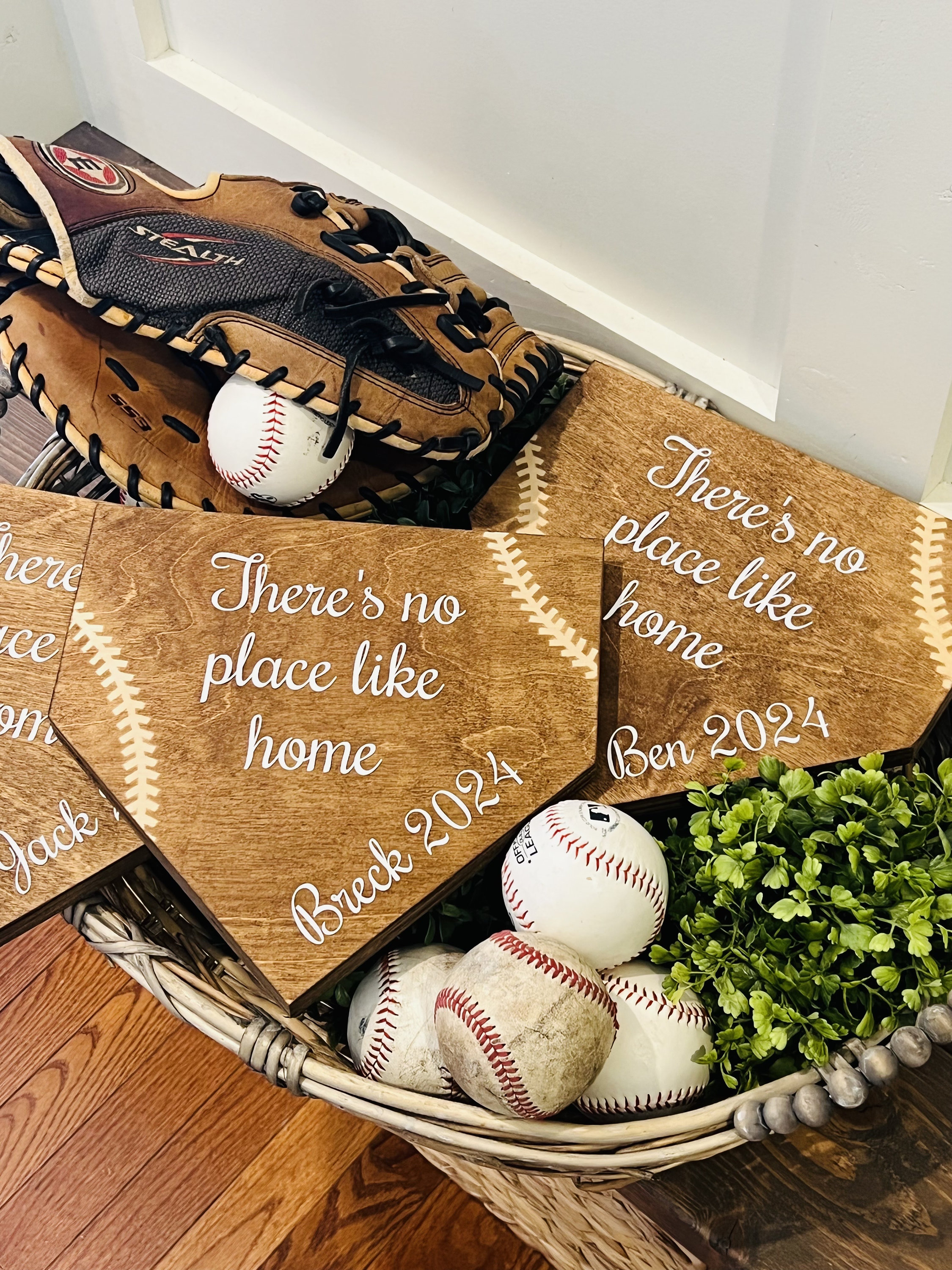Baseball gift. There's no place like home. Class of 2026. Senior Graduation Present. Baseball decor. Baseball sign. Senior 2026. Rustic sign