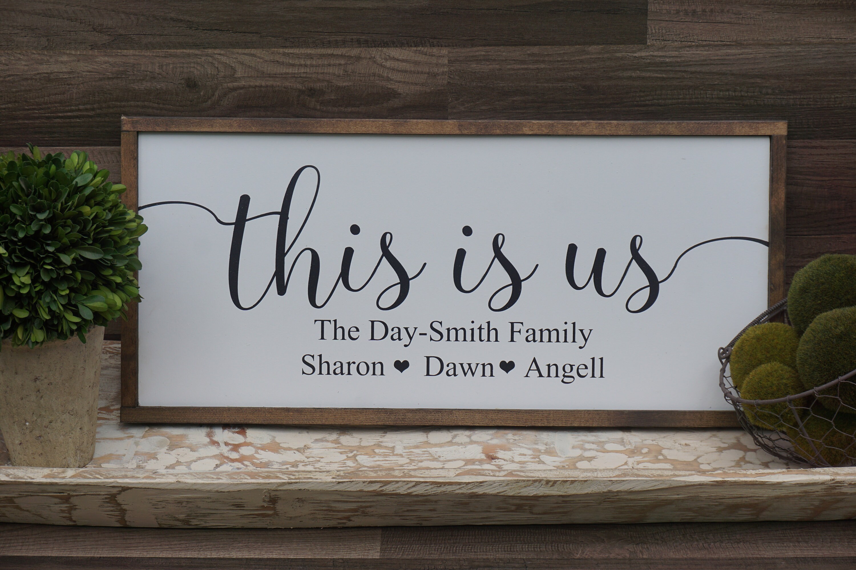 This is us farmhouse sign. Gift for mom. Personalized Etsy