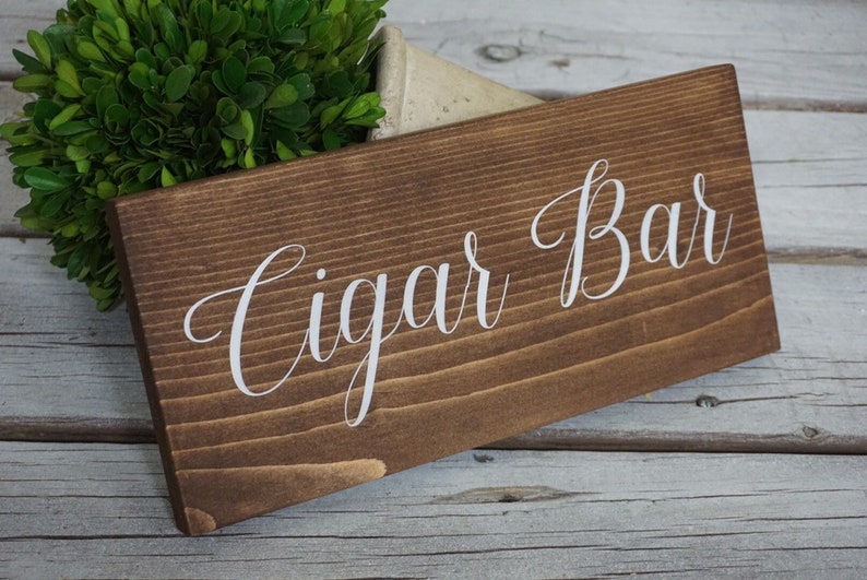 Wedding decor Rustic wedding decor Cigar bar sign Wedding prop. Cigar Bar Rustic cigar wedding sign Cigar wedding sign