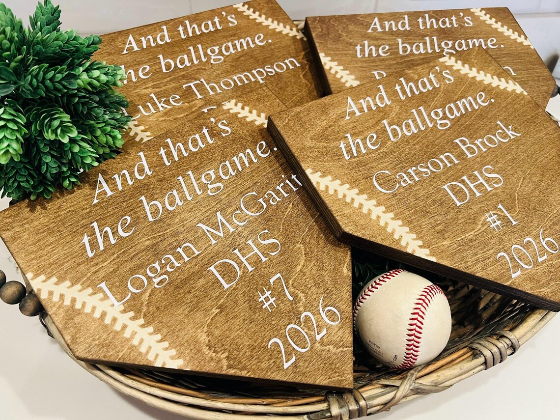 Personalized Baseball Sign. “and That’s the Ballgame”. Baseball Bedroom ...