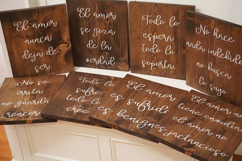 Love Is Patient. Love is Kind. Spanish Wedding. Spanish Aisle Etsy