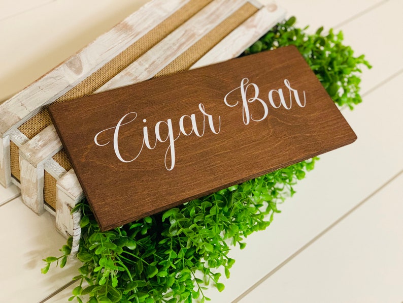 Wedding decor Rustic wedding decor Cigar bar sign Wedding prop. Cigar Bar Rustic cigar wedding sign Cigar wedding sign
